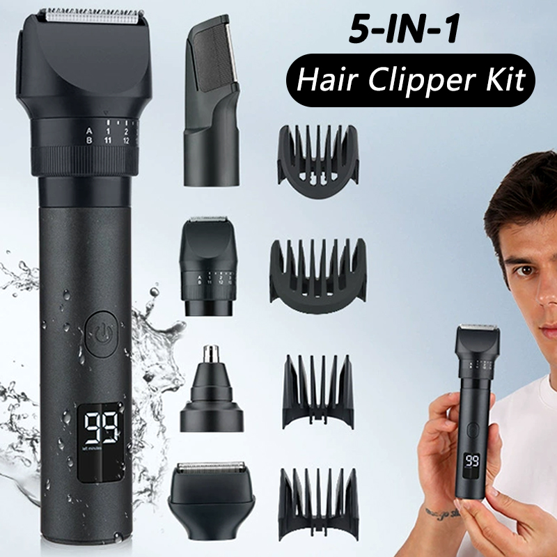 Beard Trimmer Cordless - Bezprzewodowa maszynka do strzyżenia włosów 5-w-1
