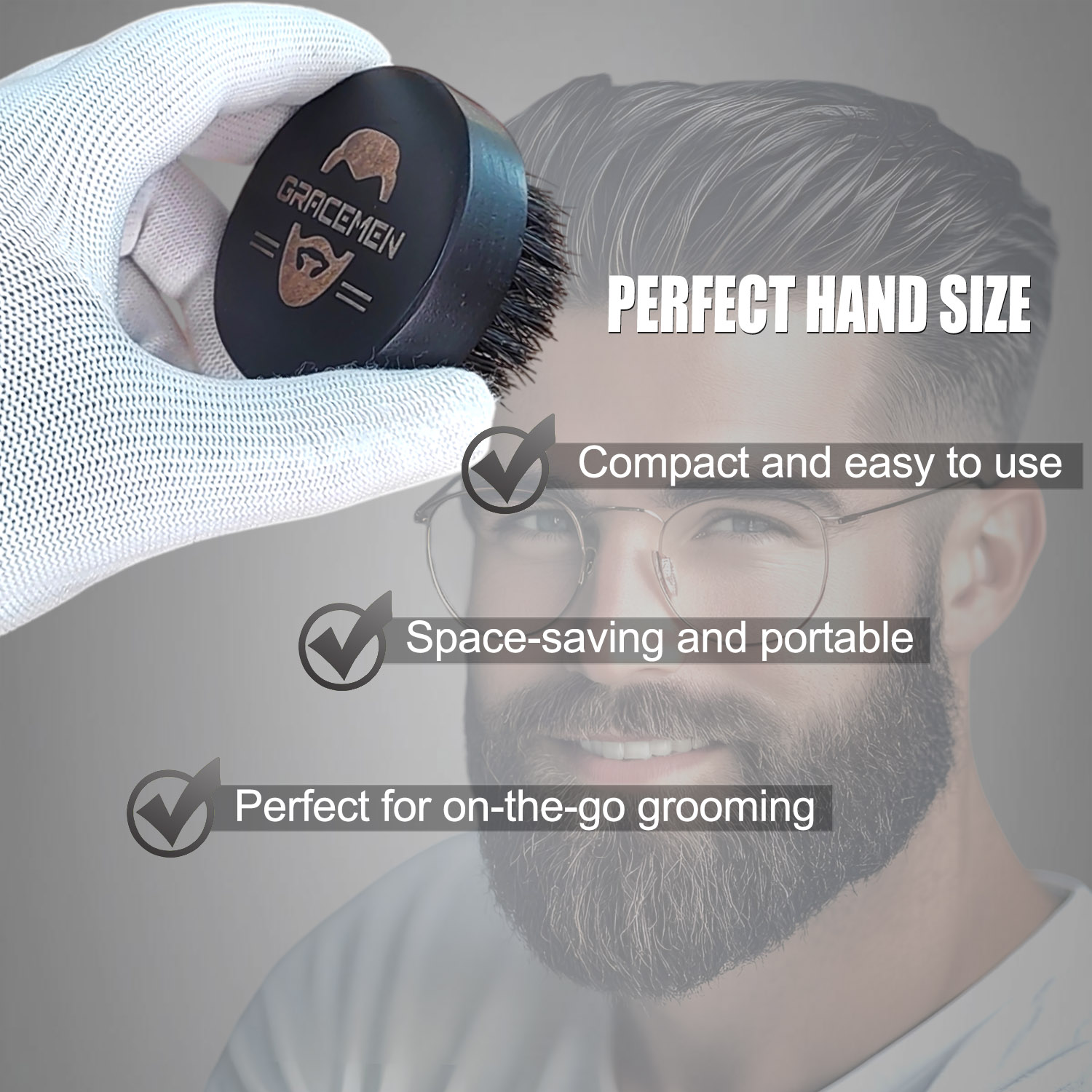 Okrągła szczotka do brody dla  – Men'S Grooming Product recenzja i cena