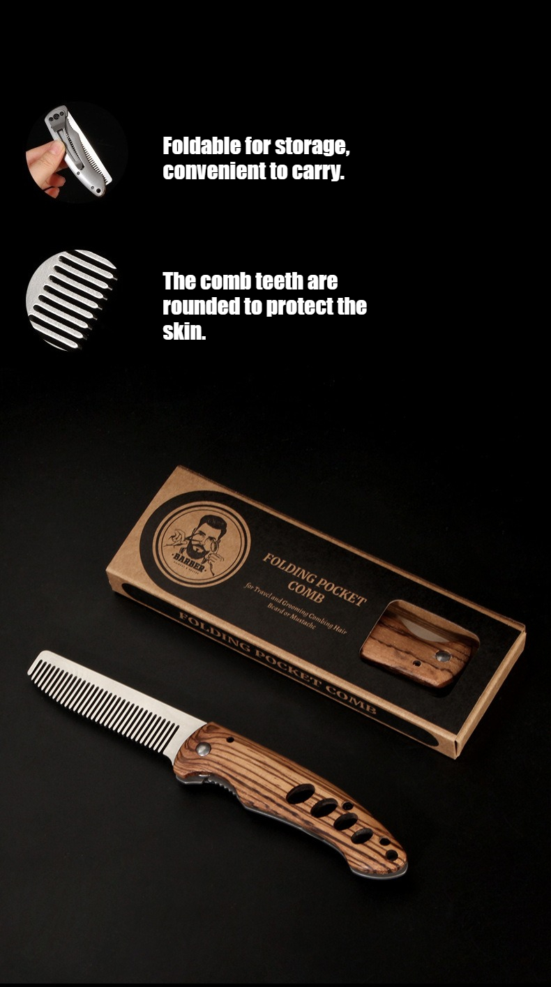 Składany grzebień do brody z l – Men'S Grooming Product recenzja i cena