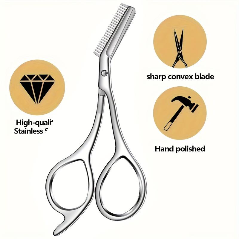 Nożyczki do brwi ze stali nier – Men'S Grooming Eyebrow Trimming recenzja i cena